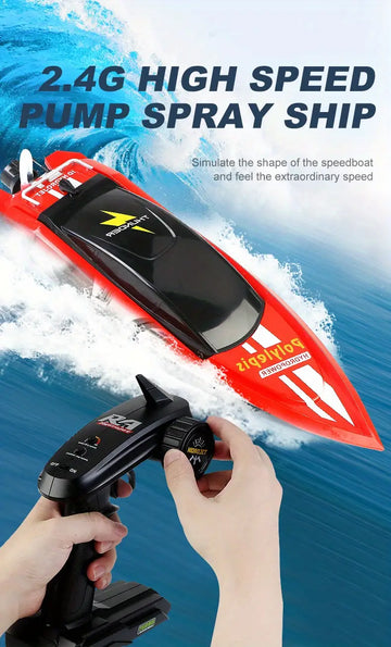 Remote Control Boat High Speed Boat New Charging Model Water Boat Toy, Automatic Long Distance Wireless Large Capacity For Big Child