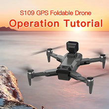 S109 ESC Dual Camera Foldable Drone With GPS Wifi LED Screen Remote Control,Three-axis Gimbal Optional Radar Obstacle Avoidance, Gravity Sensor, Altitude Hold, Headless Mode, 3D Flip RTF Includes UAV Carrying Bag