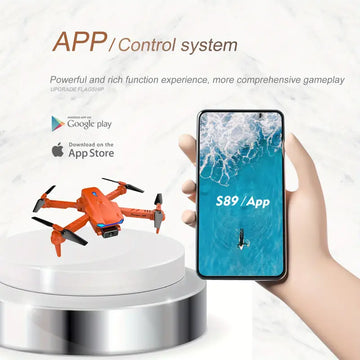 New Arrival S89 15 Minutes Battery Life 3.7V1800mAH Lithium Battery  3937.01inch/100m Remote Control Distance 50X Zoom Dual HD Camera Remote Control Drone, Fixed Height Function, One Key Lift