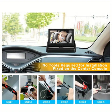 ,Baby Car Mirror , Car Baby Camera, Baby Safety Care System, Rear Facing Baby Car Monitor