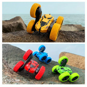 Remote Control Toy Car Double-sided Stunt Car RC Dump Truck Children's Remote Control Drift Off-road Vehicle 2.4G Rechargeable Usb