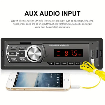 Single 1DIN In-Dash Car Radio Stereo Remote Control Digital BT Audio Music Stereo For 12V Car Radio Mp3 Player USB/SD/AUX-IN/FM