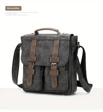 【WEIXIER】Men's Single Satchel Bag, Large Capacity Waterproof Casual Retro Bag