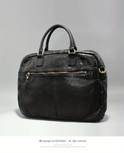Premium Genuine Leather Men's Briefcase - American Retro Business Casual Bag for the Modern Man