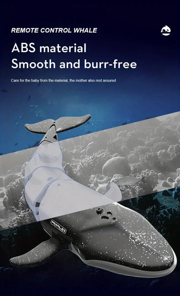 Simulated Remote Control Diving Whale Can Dive Out Of The Water, Move Forward Turn Left And Turn Right, Children's Toy, Spiral Drive, Water Spray Function, Water Protection Power Failure Protection
