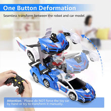 2.4Ghz Long Distance  Remote Control 1:18 Scale Transform RC Car Robot For Kids, One Button Deformation, Police Toy Car With 360 Degree Drifting, Great Toys Gift For  7-11 Years Old Kids Boys Girls