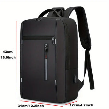 Men's Waterproof Business Backpack With Usb Charging Laptop Bag Large Capacity Bag