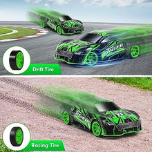 UNO1RC Remote Control Car, RC Drift Stunt Car with LED Lights Glow,14KM/H High-Speed, Rc Car with 2 Rechargeable Batteries, Toy Cars for Boys 4-7, 8-12, Remote Cars for Kids