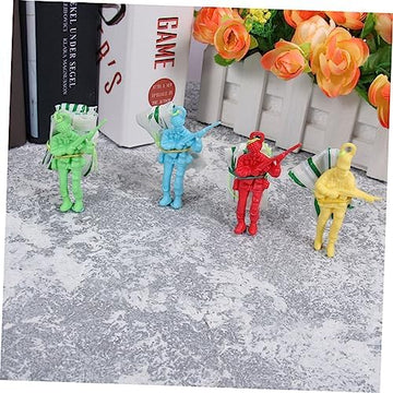 UNO1RC 20 Pcs Kids Mini Toys Flying Toys Kids Playset Plastic Parachute Cool Parachute Soldier Fun Parachute Party Favors Parachute Toy Solider Parachute Toy Children Parachute Toy Flight