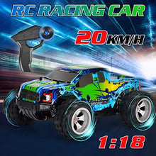 UNO1RC E Ford Raptor F150 Remote Control Car 20km/h 4WD RC Car with Rechargeable Battery Headlights High Speed Off Road Monster Trucks for Boys Girls Kids, Green