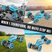 UNO1RC KAIBO Remote Control Car, 2.4G 4WD Gesture RC Car, All Terrains Double Sides Rotating Hand Controlled RC Cars, Hand Gesture RC Truck with 2 Batteries, RC Cars for Boys and Girls with Light Music