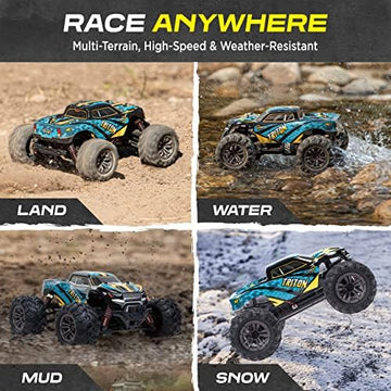 UNO1RC Remote Control Car, Hobby Grade RC Car 1:20 Scale Brushed Motor with Two Batteries, 4x4 Off-Road Waterproof RC Truck, Fast RC Cars for Adults, RC Cars, Remote Control Truck, Gifts for Kids