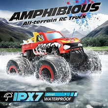 UNO1RC 1:16 Amphibious RC Monster Trucks IPX7 Waterproof Remote Control Car 4WD Dual Motors All Terrain Off Road 2.4Ghz RC Cars Boat Toys Gifts for Boys Girls Kids Adults