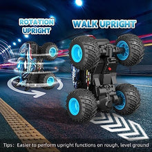 UNO1RC Remote Control Car Toys for Kids Boys, RC Monster Truck with 360°Rotation Upright, Light & Music, Indoor Outdoor All Terrain Rechargeable Electric RC Car Toys Gifts for 3 4 5 6 7 8-12 Year Old