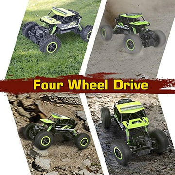 UNO1RC Rc Car, Remote Control Monster Truck, 2.4Ghz 4wd Off Road Rock Crawler Vehicle, 1:16 All Terrain Rechargeable Electric Toy for Boys & Girls