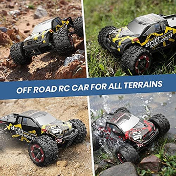 UNO1RC Brushless RC Cars 300E 60KM/H High Speed Remote Control Car 4WD 1:18 Scale Monster Truck for Kids Adults, All Terrain Off Road Truck with Extra Shell 2 Battery,40+ Min Play Gifts for Boys