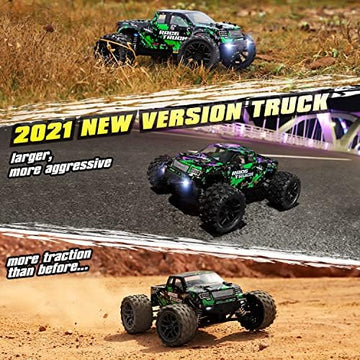 UNO1RC 1:18 Scale All Terrain RC Car 18859E, 36 KPH High Speed 4WD Electric Vehicle with 2.4 GHz Remote Control, 4X4 Waterproof Off-Road Truck with Two Rechargeable Batteries