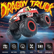 UNO1RC 1:16 Amphibious RC Monster Trucks IPX7 Waterproof Remote Control Car 4WD Dual Motors All Terrain Off Road 2.4Ghz RC Cars Boat Toys Gifts for Boys Girls Kids Adults