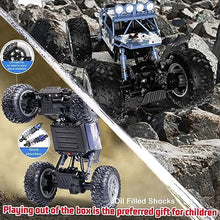 UNO1RC Remote Control Truck for Adults and Kids - 4x4, 4WD Off Road Monster Truck with Metal Shell,Dual Motors,Waterproof Monster RC Truck (Blue)