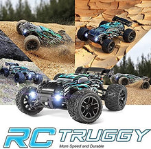 UNO1RC RC Cars Hailstorm, 36+KM/H High Speed 4WD 1:18 Scale Waterproof Truggy Remote Control Off Road Monster Truck with Two Rechargeable Batteries, RTR All Terrain Toys for Kids and Adult