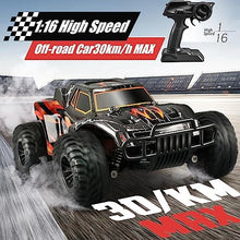 UNO1RC 1:16 Scale Off Road RC Car, 30/km High Speed RC Car with 2 Battery, Remote Control Car with 2.4 GHz Remote Control, Gifts for Kids and Adults, Light Show RC car