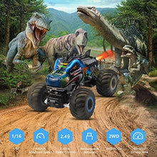 UNO1RC Remote Control Dinosaur Car, 2.4GHz All Terrain Remote Control Monster Truck, RC Dinosaur Monster Car, Spray Music Monster Truck RC Cars for Boys 4-7 8-12 and Girls