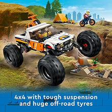 UNO1RC City 4x4 Off-Roader Adventures 60387 Building Toy - Camping Set Including Monster Truck Style Car with Working Suspension and Mountain Bikes, 2 Minifigures, Vehicle Toy for Kids Ages 6+