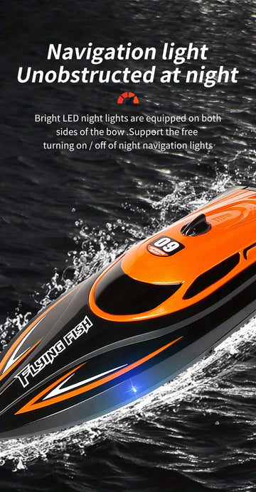 High-speed Speedboat Remote Control Boat 2.4G Anti-interference Race Boat Competition Special Model Rechargeable Children's Water Toy Gift