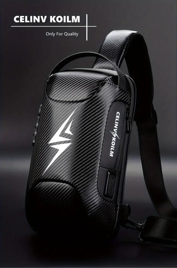 Secure & Stylish Men's Waterproof Chest Bag - Perfect for Travel & Motorcycle Rides!