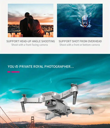 E88 Pro Foldable RC Drone With FPV Live Video And One-Key Return For UAV Beginners The Perfect Toy Gifts For Kids Boys Girls