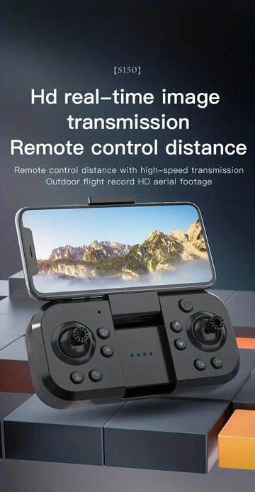 New S150 RC UAV Professional-grade Brushless Motor Intelligent Four-sided Obstacle Avoidance Optical Flow Positioning ESC Dual HD Camera 18 Minutes Battery Life 3.7V2000mAH Lithium Battery