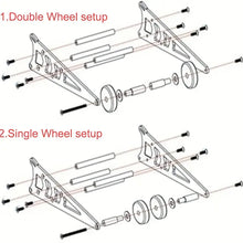 Adjustable Wheelie Bar Kit Aluminum Tail Wheel Head Up Wheel RC Wheelie Bar Kit Assembly Upgrade Parts For 1/10 Traxxas Slash 2WD Rustler Bandit