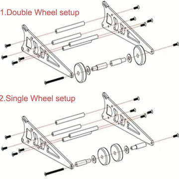 Adjustable Wheelie Bar Kit Aluminum Tail Wheel Head Up Wheel RC Wheelie Bar Kit Assembly Upgrade Parts For 1/10 Traxxas Slash 2WD Rustler Bandit