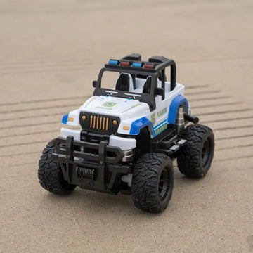 1 In 28 Four-way Police Car Off-road Vehicle With Light, Remote Control Off-road Vehicle, Children's Remote Control High-speed Electric Remote Control Car