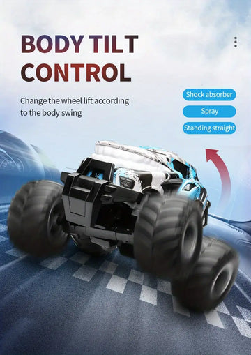 2.4G RC Off-road Vehicle, Special Effects, Remote Control Vehicle, LED Night Light, Spray, Colorful Lights, Climbing Mountain Bike, High-speed Car, Remote Control Toy Car, Can Be Driven Standing