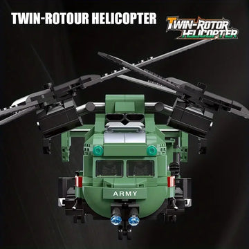 JIESTAR High Tech Cessna 208 Caravan Amphibious Type Plane Twin-rotor Helicopter Aircraft Airplane AV-8II Harrier Attack Aircraft Moc Bricks Technical Model Building Blocks Boys Toys