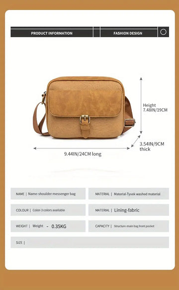 Men's Casual Simple Crossbody Bag, Trendy Shoulder Bag