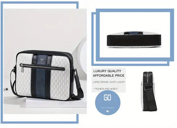 Fashionable Man Shoulder Bag Casual Messenger Bag Soft Silicone Leather Camera Large-capacity Fashionable Man 10inch Tablet Computer Ipad Bag