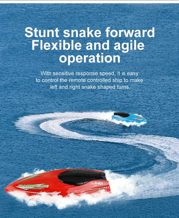 Remote Control Stunt Boat, Supports Forward And Backward, Left And Right Turn, 360-degree Rotation, Backward Standing, Positive And Negative Double-sided Supports Fast And Slow Speed S-shaped Movement