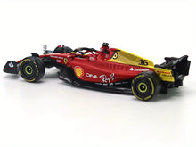 Burago 1:43 2022 Ferrari 75th Anniversary F1-75 #16 Leclerc Ferrari 75th Anniversary   F1-75 #55 Sainz Alloy Luxury Vehicle Diecast Cars Model Toy ,Collection Gift