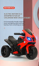 Children's Electric Motorcycle, Baby Riding Toys, Three-wheel Motorcycle, Rechargeable Children's Toys, Suitable For 1-7 Years Old Baby