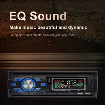 1DIN Car MP3 Player In-Dash Car Radio Stereo Audio Music Stereo Support BT+ USB+ FM+ AUX-IN With Steering Wheel Remote Control