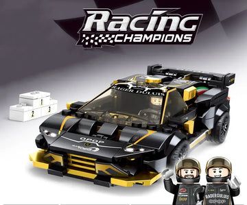 338PCS Building Blocks, Speed Champion Racing Car Model Kits, Collectible Sports Car Construction Toy Vehicle, Building Car Toys Gift For Kids Boys Girls