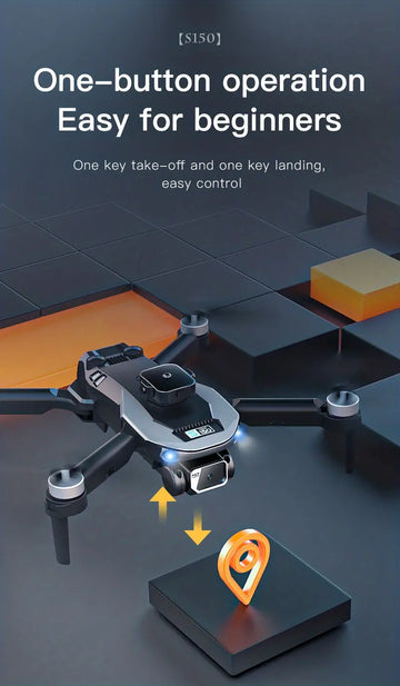 New S150 RC UAV Professional-grade Brushless Motor Intelligent Four-sided Obstacle Avoidance Optical Flow Positioning ESC Dual HD Camera 18 Minutes Battery Life 3.7V2000mAH Lithium Battery
