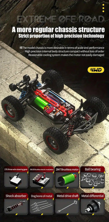 Q130-AB 1:14 Four-wheel Drive Monster Truck High-speed Off-road Vehicle