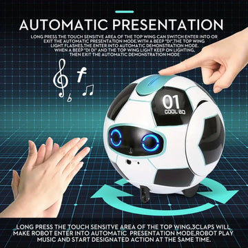 AI Robot Toy Electric Toy, Gesture Sensing Touch Voice Command Mode Switching Learn To Speak Automatic Obstacle Avoidance Intelligent Robot Soccer Gift For Boys/girls