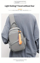 Men's Nylon Crossbody Chest Bag With Cushion Strap, Multifunctional Sling Bag For Outdoor Sports Travel