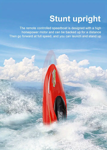 Remote Control Stunt Boat, Supports Forward And Backward, Left And Right Turn, 360-degree Rotation, Backward Standing, Positive And Negative Double-sided Supports Fast And Slow Speed S-shaped Movement