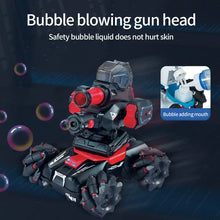 Multifunctional Remote Control Armor Tank Stunt Car Can Fire Can Fight Can Launch Water Bullet Launch Soft Bullet Blow Bubble With Infrared With Spray Remote Control Car For Boys Kids Toys