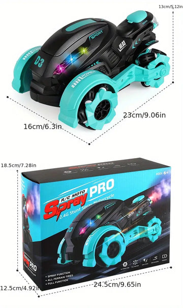 Stunt Spray Motorcycle Drift Spin High Speed Sideway Usb Charging Off-road Rc Car Kids Toy Car